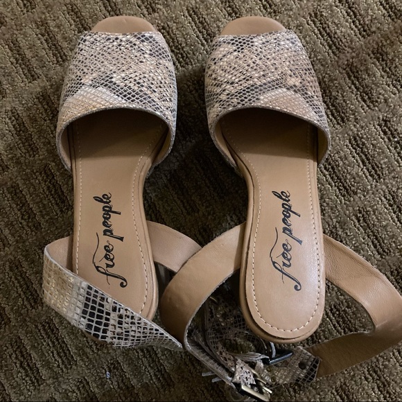 Free People Justine Snakeskin Platform Sandals - Picture 9 of 14